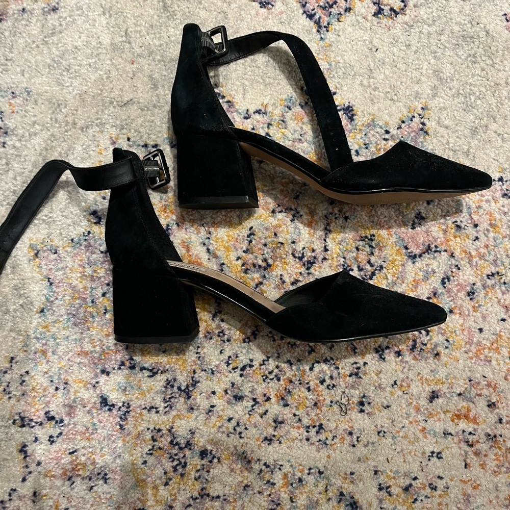 Steve Madden Black Suede Heels - Picture 3 of 3